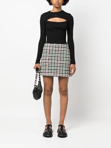 MSGM Geruite mini-rok - Wit