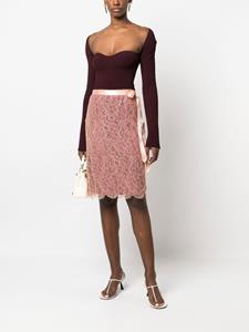 valentinogaravanipre-owned Valentino Garavani Pre-Owned 1990s rok met kant - Oranje