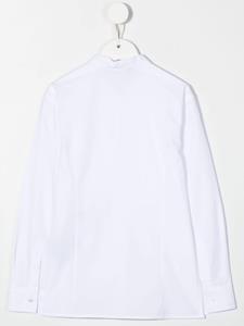 balmainkids Balmain Kids Shirt met geplooide bies - Wit
