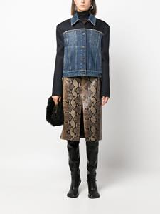 KHAITE Leren rok - Bruin