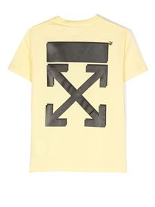 Off-White Kids T-shirt met logoprint - Geel