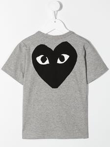 commedesgarçonsplaykids Comme Des Garçons Play Kids T-shirt met logoprint - Grijs