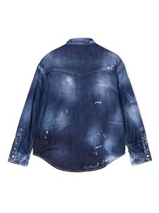 dsquared2kids DSQUARED2 KIDS Shirt met logopatch - Blauw