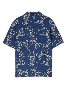 Gcds Kids Shirt met logoprint - Blauw