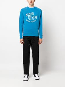 maisonkitsuné Maison Kitsuné Sweater met logoprint - Blauw
