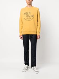 maisonkitsuné Maison Kitsuné Sweater met logoprint - Geel