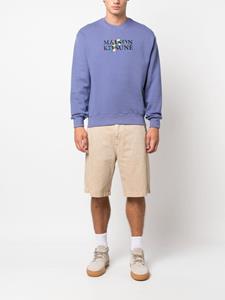 maisonkitsuné Maison Kitsuné Sweater met logoprint - Paars