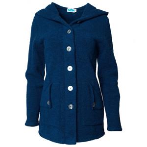 Reiff - Women's Wollfleecekapuzenjacke Mona - Merinovest, blauw