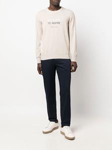 brunellocucinelli Brunello Cucinelli T-shirt met logoprint - Beige