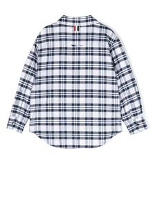 Thom Browne Kids Geruit shirt - Blauw