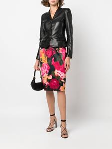 versacepre-owned Versace Pre-Owned 2000s kokerrok met roosprint - Roze
