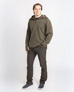 Pinewood Everyday Travel Hoodie - Dark Green Melange