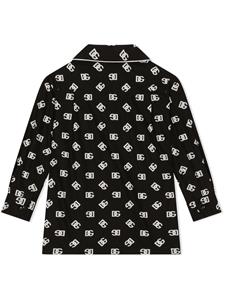 dolce&gabbanakids Dolce & Gabbana Kids Pyjamashirt met DG-logo - Zwart