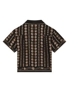 dolce&gabbanakids Dolce & Gabbana Kids Shirt met logoprint - Zwart