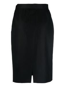 Saint Laurent Pre-Owned 1980s high waist kokerrok - Zwart