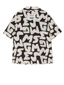 MSGM Kids Shirt met logoprint - Beige