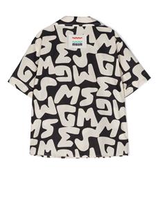 msgmkids MSGM Kids Shirt met logoprint - Beige
