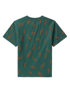 stellamccartneykids Stella McCartney Kids T-shirt met bliksemflitsprint - Groen