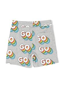 stellamccartneykids Stella McCartney Kids Trainingsshorts met logoprint - Grijs