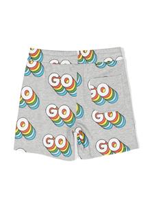 Stella McCartney Kids Trainingsshorts met logoprint - Grijs