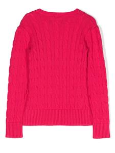 Ralph Lauren Kids Kabelgebreide trui - Roze