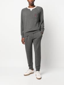 brunellocucinelli Brunello Cucinelli Trui met contrasterende afwerking - Grijs