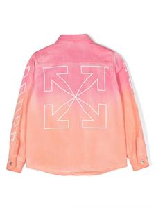 off-whitekids Off-White Kids Shirt met tie-dye print - Roze