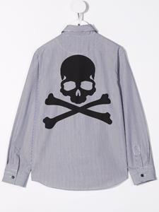 philipppleinjunior Philipp Plein Junior Shirt met doodskopdetail - Zwart