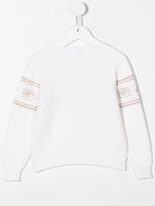 chiaraferragnikids Chiara Ferragni Kids Intarsia trui - Wit