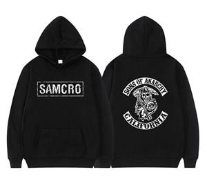 The second face a man Sons of Anarchy SAMCRO Double Sided Print Streetwear Men Womnen Harajuku Brand Design Hoodie Mens Oversized Hoodies Sweatshirt