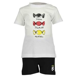 BLUE SEVEN Girls Set van 2 T-Shirt + Capri-broek wit