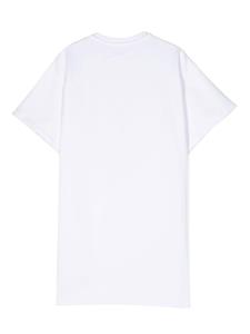 mm6maisonmargielakids MM6 Maison Margiela Kids T-shirtjurk met logoprint - Wit