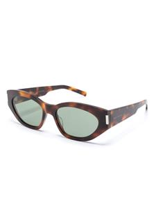 Saint Laurent Eyewear Bold Geo oval-frame sunglasses - Bruin