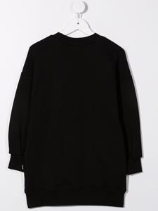msgmkids MSGM Kids Sweaterjurk met logoprint - Zwart