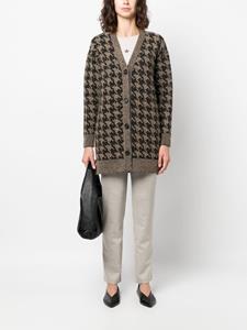 Lorena Antoniazzi Vest met pied-de-poule print - Beige