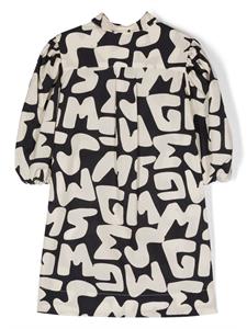 msgmkids MSGM Kids Jurk met all-over logo - Zwart