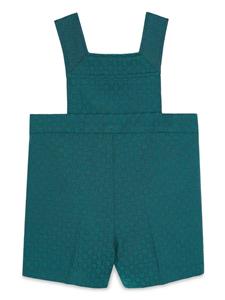 Gucci Kids Tuinbroek met monogram - Groen
