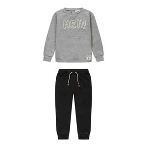 Minoti Set trui + joggingbroek grijs