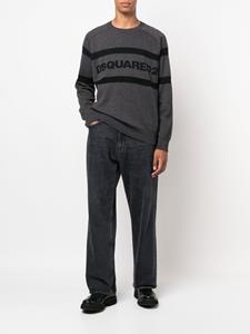 DSQUARED2 Trui met intarsia logo - Grijs