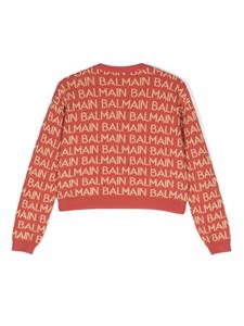 Balmain Kids Intarsia trui - Rood