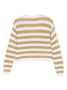 balmainkids Balmain Kids Gestreepte trui - Wit