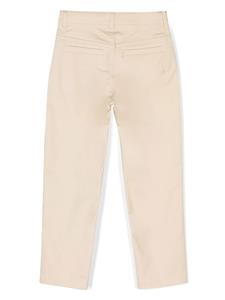 Moschino Kids Chino met logopatch - Beige