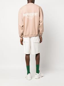 Represent Sweater met logoprint - Bruin