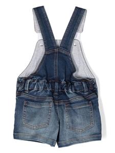 Moschino Kids Tuinbroek met teddybeerprint - Blauw