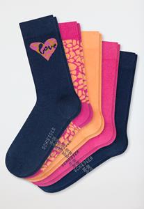 Schiesser Meisjeskousen 5-pack veelkleurig - Love 