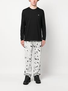 marineserre Marine Serre Sweater met geborduurd logo - Zwart
