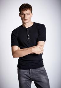 Schiesser Shirt korte mouwen zwart - Revival Karl-Heinz 