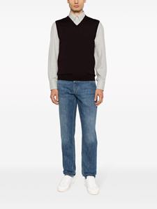 Corneliani Trui met geborduurd logo - Paars