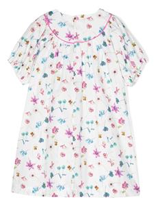 ilgufo Il Gufo Jurk met bloemenprint - Wit