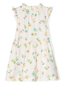 Bonpoint Jurk met bloemenprint - Beige